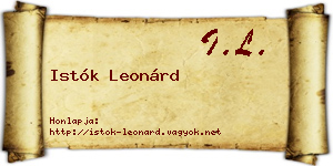 Istók Leonárd névjegykártya